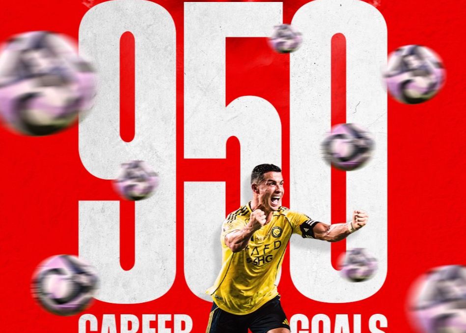 Cristiano Ronaldo cán mốc 950 bàn thắng trong sự nghiệp, vẫn kém 50 bàn so với mốc 1.000 bàn